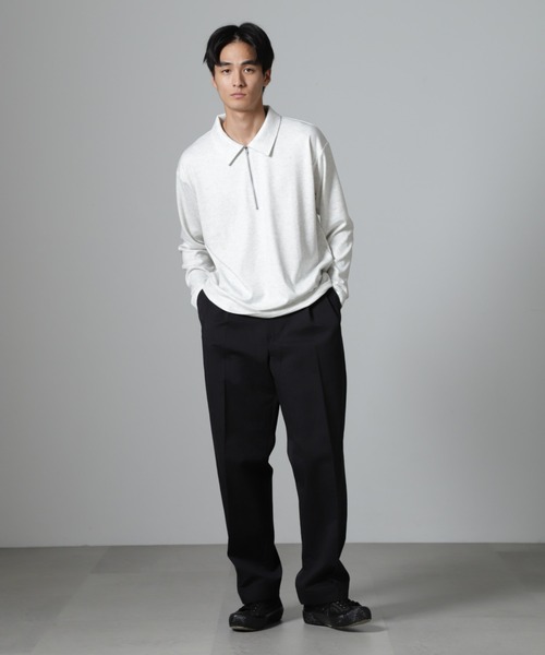 NANO universe(ナノユニバース)の「オイルドライク ワイドタックパンツ(その他パンツ・メンズ・ブラック/カーキ/ネイビー・M/S/L)」の22枚目の写真