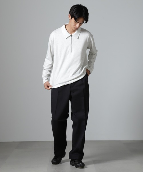 NANO universe(ナノユニバース)の「オイルドライク ワイドタックパンツ(その他パンツ・メンズ・ブラック/カーキ/ネイビー・M/S/L)」の21枚目の写真