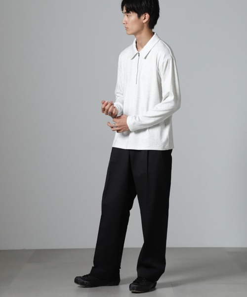 NANO universe(ナノユニバース)の「オイルドライク ワイドタックパンツ(その他パンツ・メンズ・ブラック/カーキ/ネイビー・M/S/L)」の20枚目の写真