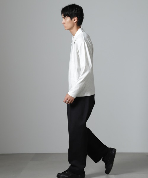 NANO universe(ナノユニバース)の「オイルドライク ワイドタックパンツ(その他パンツ・メンズ・ブラック/カーキ/ネイビー・M/S/L)」の19枚目の写真