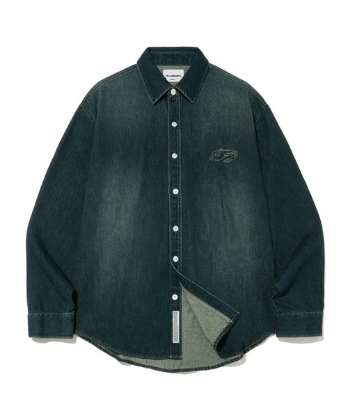 F.ILLUMINATE（フィルミネイト）の「【UNISEX】Filluminate／ストーンウォッシュドシャツ（シャツ/ブラウス・レディース・ブラック/インディゴブルー・MEDIUM/LARGE/SMALL）」の11枚目の写真