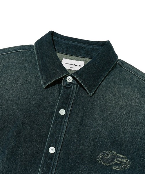 F.ILLUMINATE（フィルミネイト）の「【UNISEX】Filluminate／ストーンウォッシュドシャツ（シャツ/ブラウス・レディース・ブラック/インディゴブルー・MEDIUM/LARGE/SMALL）」の13枚目の写真
