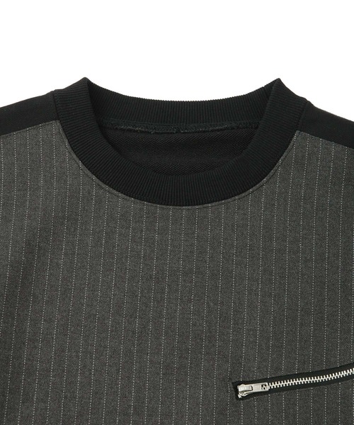 JUNRED（ジュンレッド）の「コンビネーションスウェット（スウェット・メンズ・チャコールグレー/ライトグレー・L/M/S）」の4枚目の写真