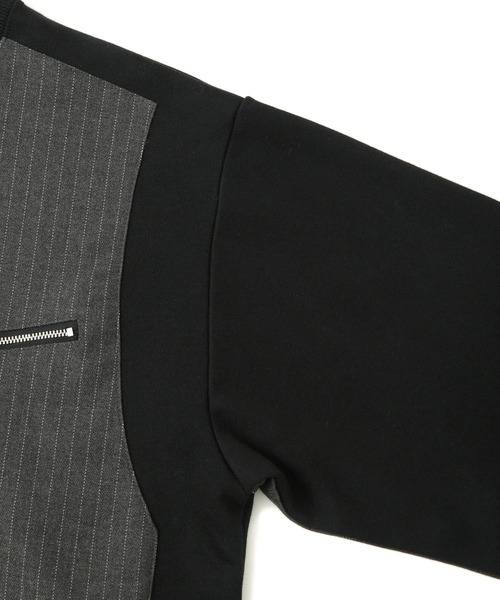 JUNRED（ジュンレッド）の「コンビネーションスウェット（スウェット・メンズ・チャコールグレー/ライトグレー・L/M/S）」の5枚目の写真