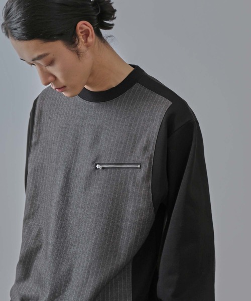 JUNRED（ジュンレッド）の「コンビネーションスウェット（スウェット・メンズ・チャコールグレー/ライトグレー・L/M/S）」の17枚目の写真