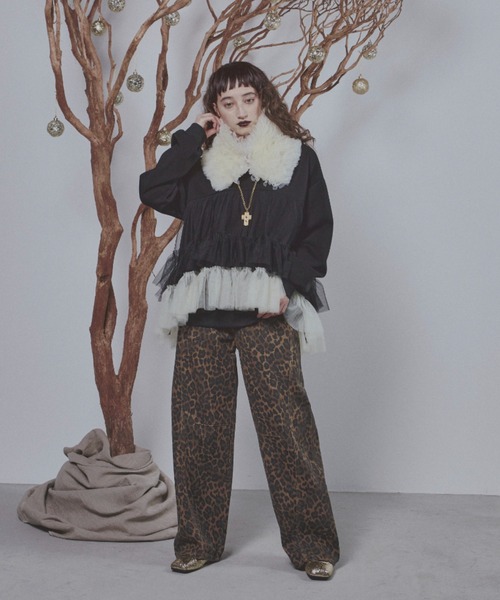 2TONEボリュームチュールスウェット（スウェット）｜manana suerte（マニャーナスエルテ）