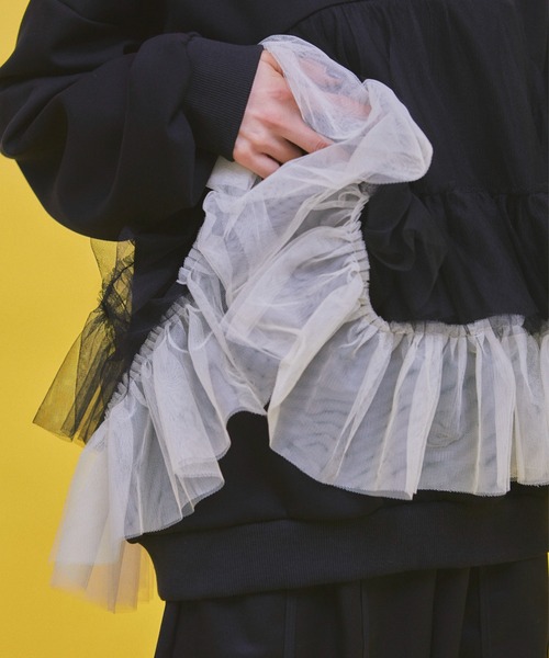 2TONEボリュームチュールスウェット（スウェット）｜manana suerte（マニャーナスエルテ）