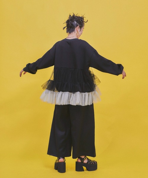 2TONEボリュームチュールスウェット（スウェット）｜manana suerte（マニャーナスエルテ）