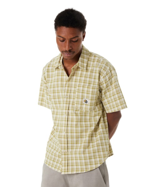 TOTAL ECLIPSE PLAID SHIRT / HUF ハフ チェック 半袖シャツ
