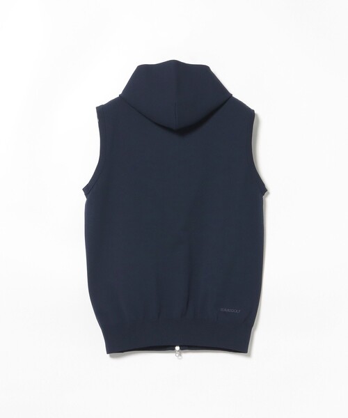 BEAMS GOLF フード付きジップベスト　ネイビー 【新品未使用品】 BEAMS GOLF フード付きジップベストネイビー 【新品未使用品】