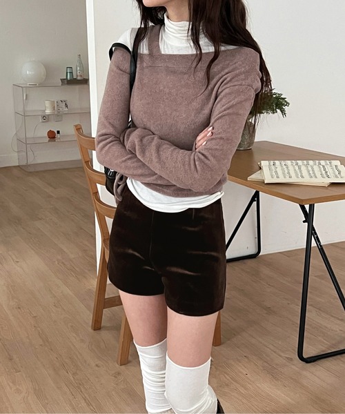 by muni:r(バイ ムニール)の「ベロアサイドファスナーショートパンツ(その他パンツ・レディース・ブラウン/ブラック・SMALL/MEDIUM)」の22枚目の写真