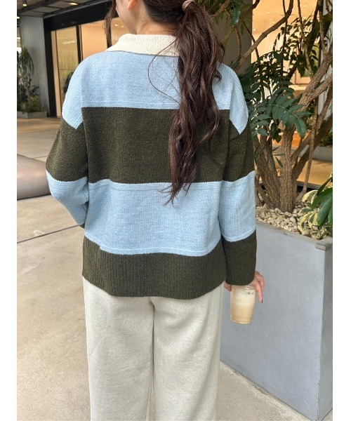 DAIS-Y（デイジー）の「ワイドボーダーニットプルオーバー（ニット/セーター・レディース・ブルー系その他/ピンク系その他・FREE）」の7枚目の写真