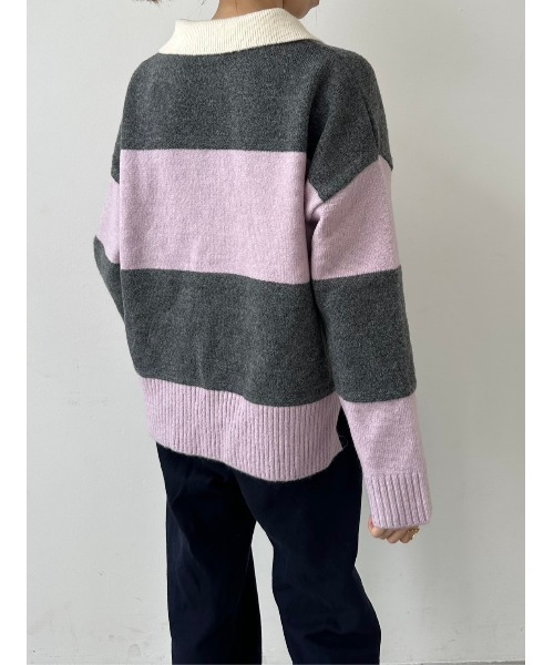 DAIS-Y（デイジー）の「ワイドボーダーニットプルオーバー（ニット/セーター・レディース・ブルー系その他/ピンク系その他・FREE）」の18枚目の写真