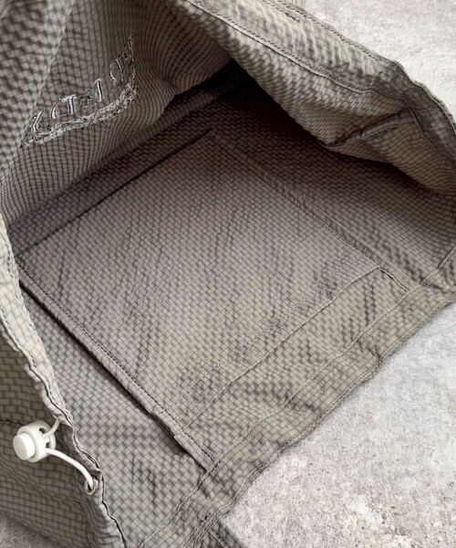 撥水サッカーチェック刺繍トートバッグ（トートバッグ）｜fredy emue（フレディエミュ）