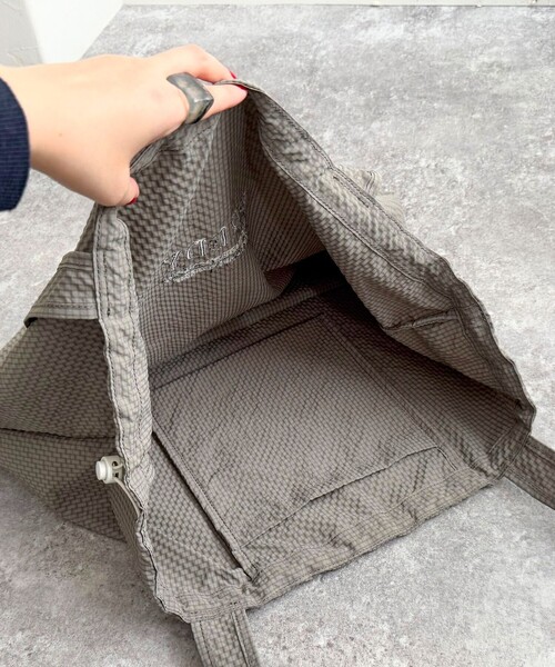 撥水サッカーチェック刺繍トートバッグ（トートバッグ）｜fredy emue（フレディエミュ）