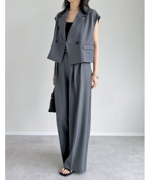 み♡ 　セミダブル ミックスツイルダブルタックパンツ - パンツ通販 | 人気