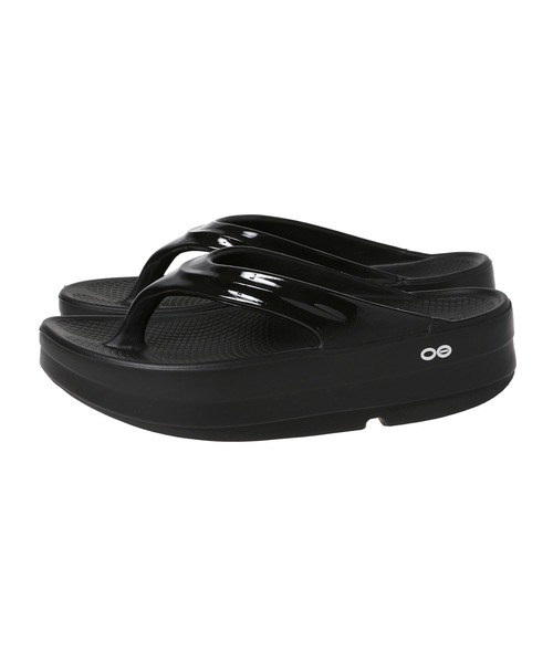 oofos 黒　新品　38 ウーフォス　サンダル OOFOS OOmega-Black 2000440050211（サンダル）｜OOFOS