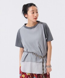 「BEAMS BOY」 半袖Tシャツ X-SMALL グレー レディース BEAMS BOY 「BEAMS BOY」 半袖Tシャツ SMALL グレー レディース