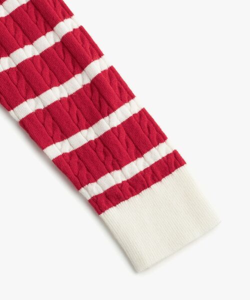 TOMMY HILFIGER(トミーヒルフィガー)の「GIRLS ケーブルカーディガン(カーディガン/ボレロ・キッズ・レッド・140cm/150cm/160cm/130cm)」の4枚目の写真