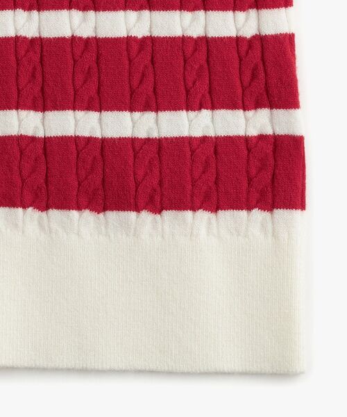 TOMMY HILFIGER(トミーヒルフィガー)の「GIRLS ケーブルカーディガン(カーディガン/ボレロ・キッズ・レッド・140cm/150cm/160cm/130cm)」の5枚目の写真