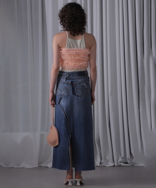 ROSE BUD（ローズバッド）の「(CREOLME)チュールフリルベアトップ（シャツ/ブラウス・レディース・ブラック/ピンク・ONE SIZE）」の12枚目の写真
