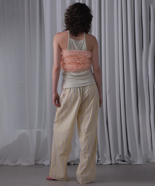 ROSE BUD（ローズバッド）の「(CREOLME)チュールフリルベアトップ（シャツ/ブラウス・レディース・ブラック/ピンク・ONE SIZE）」の18枚目の写真