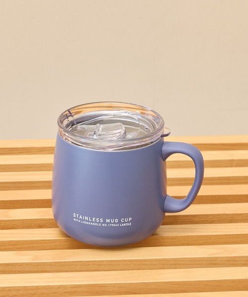 LAKOLE（ラコレ）の「【保冷保温】フタ付マグカップ[390ml] / 252794（グラス/マグカップ/タンブラー・レディース・アイボリー/グレー/イエロー/グリーン/ブルー・FREE）」の4枚目の写真
