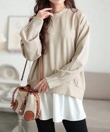 GOLDJAPAN（ゴールドジャパン）の「袖口タックリップルプルオーバー【大きいサイズ対応】（Tシャツ/カットソー）」