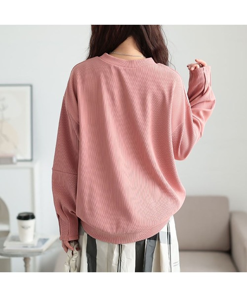 GOLDJAPAN(ゴールドジャパン)の「袖口タックリップルプルオーバー【大きいサイズ対応】(Tシャツ/カットソー・レディース・ピンク/ベージュ系/ブラック/ブルー・LL/3L/4L/5L)」の13枚目の写真