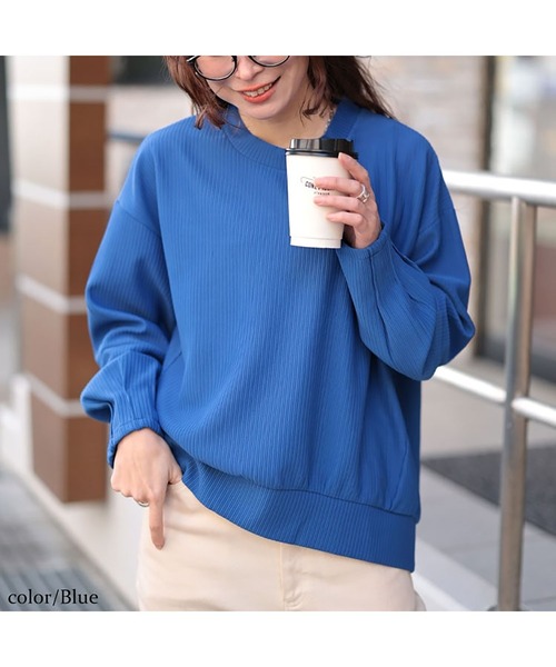 GOLDJAPAN(ゴールドジャパン)の「袖口タックリップルプルオーバー【大きいサイズ対応】(Tシャツ/カットソー・レディース・ピンク/ベージュ系/ブラック/ブルー・LL/3L/4L/5L)」の16枚目の写真