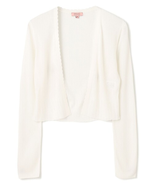 カーディガン EYELET AJISAI BOLERO ボレロ レディース TOCCA カーディガン EYELET AJISAI BOLERO ボレロ レディース