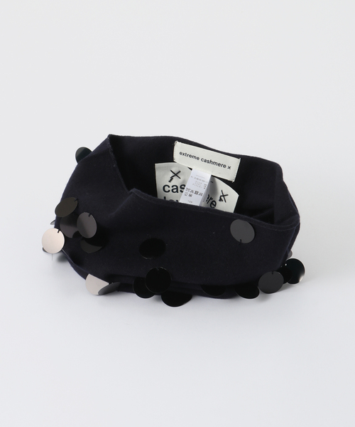 extreme cashmere（エクストリーム　カシミヤ）の「EXTREME CASHMERE X n8 belt 08-001-16-TU-13：チューブトップ（チューブトップ・レディース・ネイビー・FREE）」の5枚目の写真