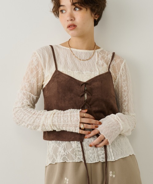 EUCHRONIA ユークロニア レースショートスリーブトップス EUCHRONIA ユークロニア レースショートスリーブトップス 【試着のみ