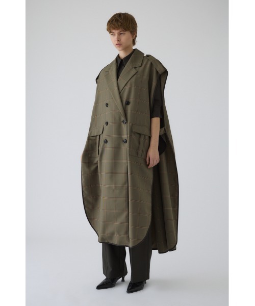 RIM.ARK（リムアーク）の「Gabardine cape ギャバジンケープ（ポンチョ・レディース・ダークグリーン/ネイビー/マルチ・FREE）」の22枚目の写真