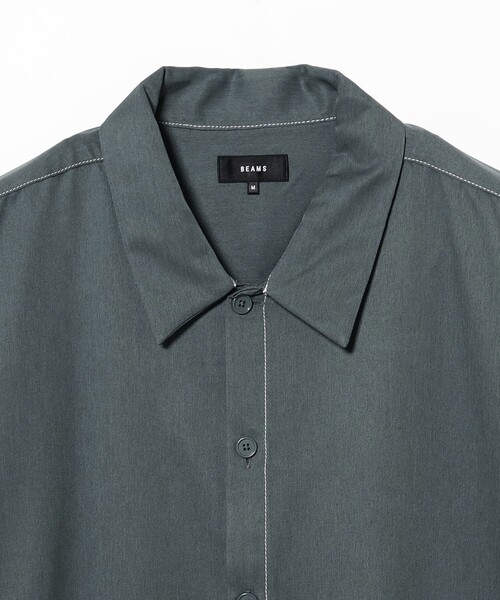 BEAMS（ビームス）の「【吸水速乾】ステッチ イージーシャツ（シャツ/ブラウス・メンズ・グレー/ブラック/ダークグリーン・S/XL/L/M）」の4枚目の写真
