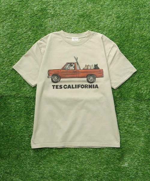 The Endless Summer（エンドレスサマー）の「TES 4BUHI SURF TRUCK T-SHIRT / Tシャツ（Tシャツ/カットソー・メンズ・グレー/アイボリー/ホワイト/グリーン系その他3・SMALL/MEDIUM/LARGE/X-LARGE/XX-LARGE）」の14枚目の写真