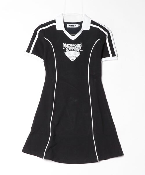 KIRSH(キルシー)の「KIRSH OPEN COLLAR SPORTY DRESS オープンカラー スポーティー ワンピース(ワンピース・レディース・ホワイト/ブラック・ONE SIZE)」の9枚目の写真