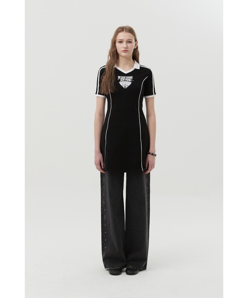 KIRSH(キルシー)の「KIRSH OPEN COLLAR SPORTY DRESS オープンカラー スポーティー ワンピース(ワンピース・レディース・ホワイト/ブラック・ONE SIZE)」の21枚目の写真