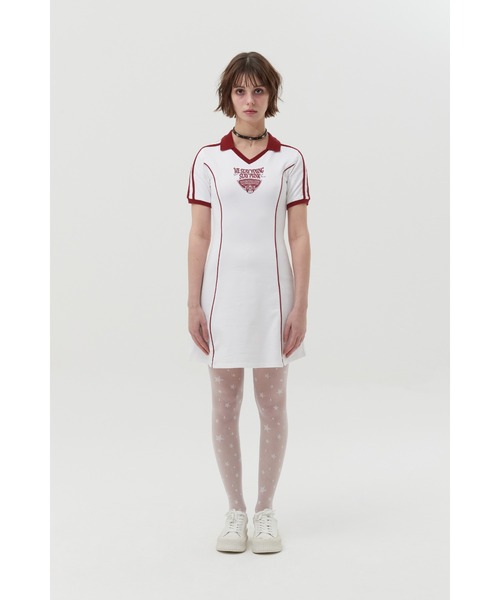 KIRSH(キルシー)の「KIRSH OPEN COLLAR SPORTY DRESS オープンカラー スポーティー ワンピース(ワンピース・レディース・ホワイト/ブラック・ONE SIZE)」の11枚目の写真