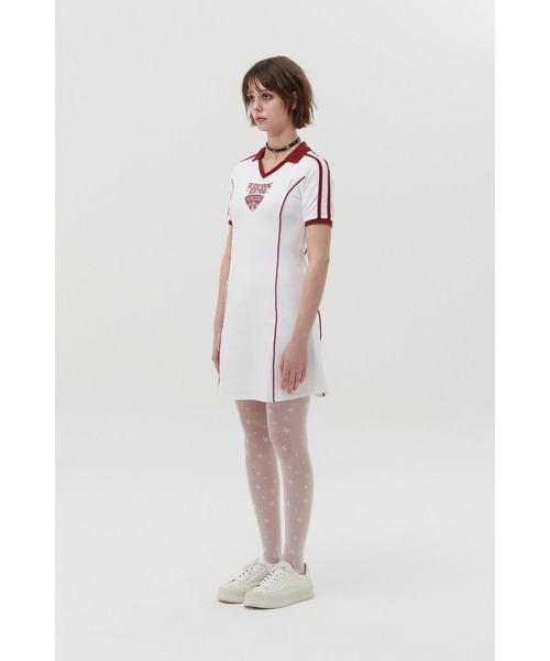 KIRSH(キルシー)の「KIRSH OPEN COLLAR SPORTY DRESS オープンカラー スポーティー ワンピース(ワンピース・レディース・ホワイト/ブラック・ONE SIZE)」の12枚目の写真
