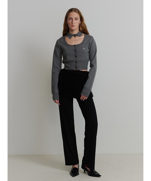 カーディガン Interlock Knit Shirt Neck Cardigan レディース セール】Interlock Knit Shirt Neck Cardigan（カーディガン