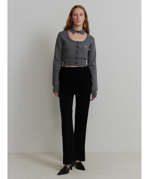 セール】Interlock Knit Shirt Neck Cardigan（カーディガン
