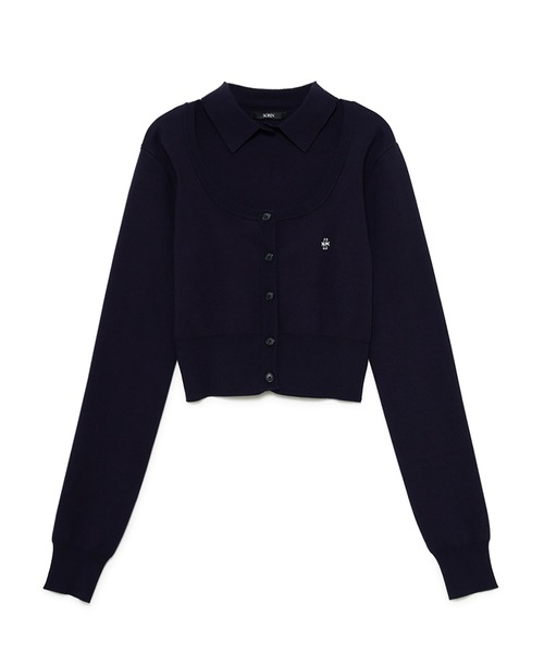 カーディガン Interlock Knit Shirt Neck Cardigan レディース Interlock Knit Shirt Neck Cardigan（カーディガン）｜SORIN
