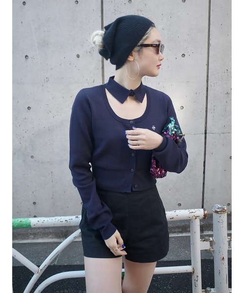 トップス sorin Interlock Knit Shirt Neck Cardigan セール】Interlock Knit Shirt Neck Cardigan（カーディガン/ボレロ