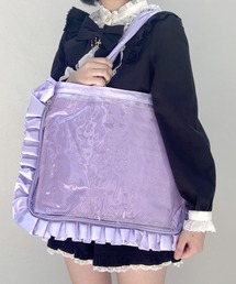 推し活さぽちゃん（オシカツサポチャン）の「フリルサテン痛バッグ トートバッグ（トートバッグ）」