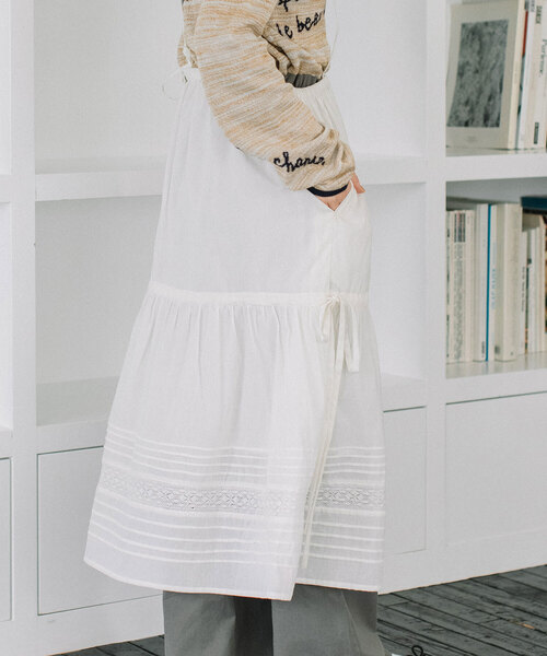 POU DOU DOU（プードゥドゥ）の「＜made in INDIA＞マルチwayギャザーレーススカート（スカート・レディース・ブラック/オフホワイト・M）」の21枚目の写真