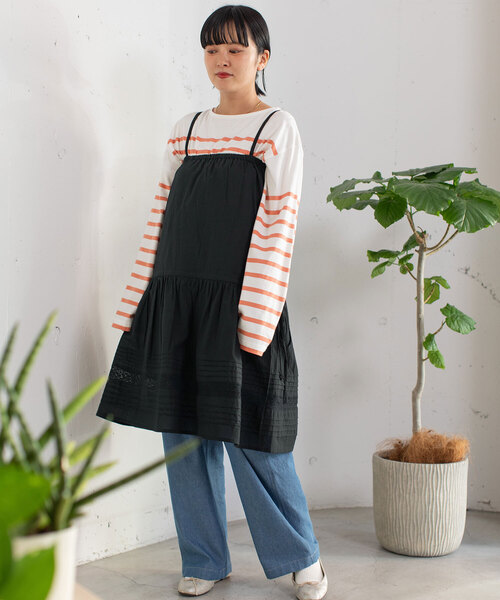 POU DOU DOU（プードゥドゥ）の「＜made in INDIA＞マルチwayギャザーレーススカート（スカート・レディース・ブラック/オフホワイト・M）」の13枚目の写真