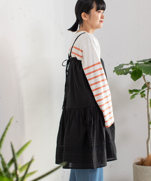 POU DOU DOU（プードゥドゥ）の「＜made in INDIA＞マルチwayギャザーレーススカート（スカート・レディース・ブラック/オフホワイト・M）」の11枚目の写真