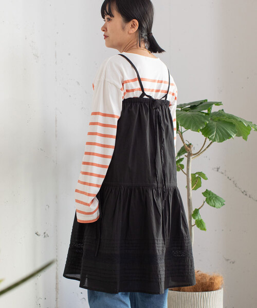 POU DOU DOU（プードゥドゥ）の「＜made in INDIA＞マルチwayギャザーレーススカート（スカート・レディース・ブラック/オフホワイト・M）」の9枚目の写真