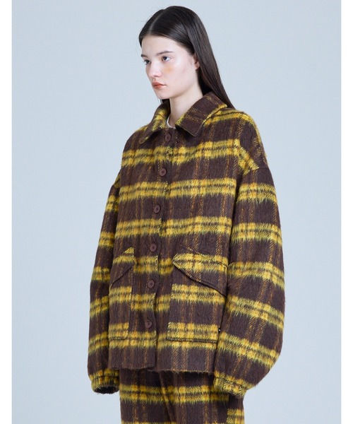 Little sunny bite(リトルサニーバイト)の「【RS】【Little sunny bite】check jacket(その他アウター・レディース・ブラウン・SMALL)」の2枚目の写真